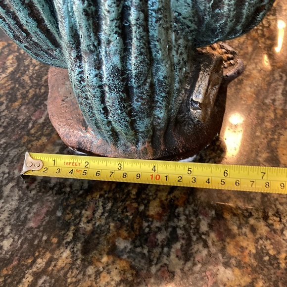 🎄 Ceramic statue, green/brown/silver tones, NEW - Picture 11 of 15